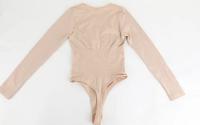 Faja moldeadora de cuerpo completo para mujer, ropa moldeadora de manga larga con cuello redondo, Body transpirable adelgazante, corsé entrenador de cintura con Control de barriga sin costuras - details 11