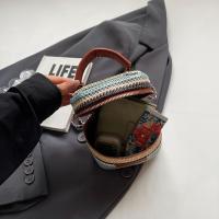 Bolso Cruzado de Tela Tirada a Rayas Chic Versátil para Uso Diario y Viajes - details 8