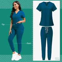Uniformes médicos multicolores, conjunto de batas quirúrgicas para enfermeras de hospital, accesorios para enfermeras unisex, ropa de trabajo para salón de belleza y clínica dental. - details 7
