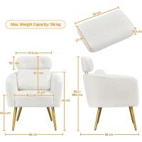 Butaca de Salón con Reposacabezas Ajustable 3 Posiciones Diseño Ergonómico Soporte Lumbar - details 2