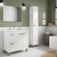 Mueble de Baño de 2 Puertas y 4 Patas Diseño Koncept Acabado en Blanco Brillante - details 1