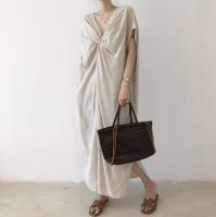 Vestido de Verano Vintage sin Espalda REALEFT Manga Corta, Cuello en V, Moda Casual para Mujeres - details 13