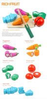 Juguetes de Cocina de Madera para Niños Juego de Pretendida de Verduras y Frutas para Niñas Regalos de Madera Recomendado para 4-10 años - details 5