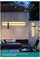 Lámpara LED de pared impermeable para exteriores, iluminación larga moderna para balcón, pasillo, puerta de villa, jardín - details 3