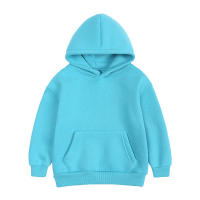 Sudadera con capucha gruesa de color sólido para niños, 95% algodón, 2 a 13 años, novedad - details 6
