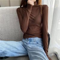 Camiseta de Malla Transparente para Mujer Manga Larga, Cuello Redondo, Seda y Encaje - details 13