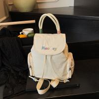 Mochila con cordón de Bordado de letras, bolso escolar de nailon de gran capacidad para estudiantes, bolso de viaje de Color sólido, bolso de hombro para adolescente - details 15