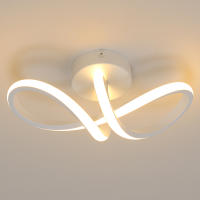 Goeco Lámpara de Techo LED 20W Plafón Moderno Curva 2500LM 3000K Luz Blanca Caliente para Sala de Estar Dormitorio Hogar 220V Eficiencia de Energía Iluminación Decorativa Montaje Semi-sueyo - details 7