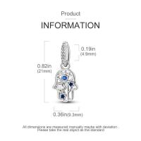 Cuentas de circón con forma de corazón y palma con incrustaciones de plata, adecuadas para la fabricación de joyas - details 1