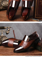Zapatos de vestir de negocios clásicos para hombres, zapatos de boda formales elegantes de moda, zapatos Oxford sin cordones para oficina - details 5