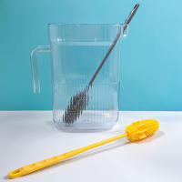Cepillo de botella de mango largo de cocina, herramienta de limpieza de taza multifuncional antideslizante para botella de vidrio - details 5
