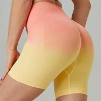 Pantalones cortos sin costuras con gradiente para mujer, pantalones cortos deportivos informales para bicicleta, pantalones cortos transpirables para entrenamiento físico y Yoga - details 3