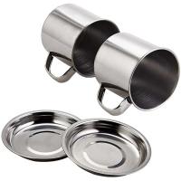 8 unids/set ultraligero de acero inoxidable olla de Picnic Kit de sartén para acampar al aire libre senderismo utensilios de cocina tazón cubierta de taza juego de cocina - details 3