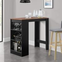 Elegante Mesa de Bar de Bistro 110 x 50 x 103cm Barra de Cocina Alta con 3 Estantes - details 19