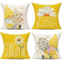 Funda de Almohada Amarilla para Exteriores 45x45cm Decoración de Primavera y Verano Funda de Cojín - details 1