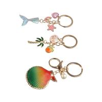 Llavero con forma de estrella de mar, concha, corazón, concha, bola de cristal, llavero con cola de sirena, estilo playero, cola de sirena - details 9