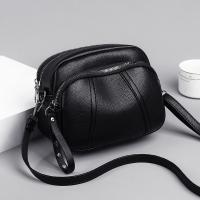 Glovento Bolsos Mujer 2025 Cuadrada |   Piel Suave Clavos ZIP |   Anuda Para Teléfono Minimalista Negro - details 0