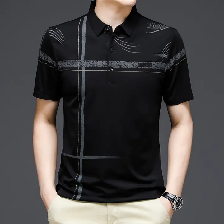 Camiseta Casual de Verano para Hombres CASUMANL Talla EU Fashion Manga Corta Transpirable Anti-Arrugas Negocios Casuales - 1