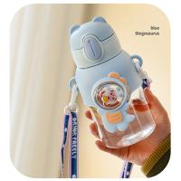Botella de Agua para Niños 600ML Plástico con Pajita A Prueba de Fugas para Uso Escolar y al Aire Libre - details 6