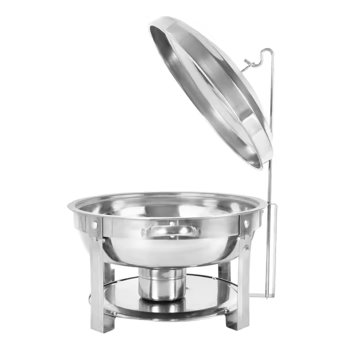Chafing Dish para Buffet de Acero Inoxidable de 7.5l Conservación de Calor Fuerte Tapa Redonda - 1