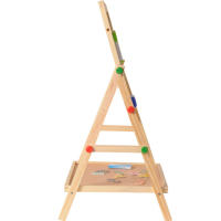 Pizarra de dibujo de madera para niños, pizarra blanca de doble cara, caballete ajustable, juguete de pintura, juguetes educativos de Aprendizaje Temprano - details 3