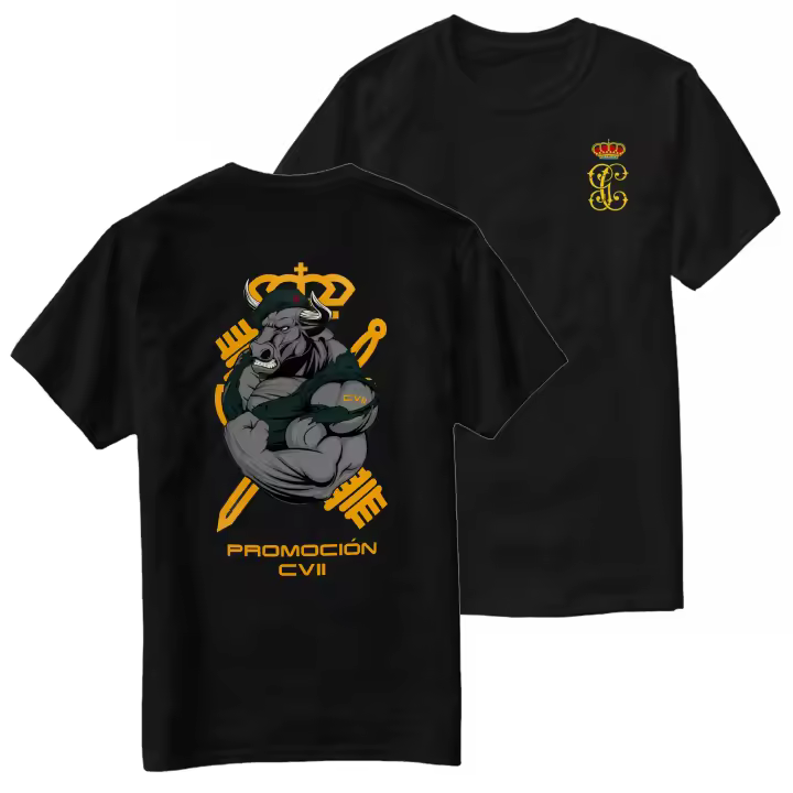 Camiseta Guardia Civil CVII Promoción Cabos 100% algodón cuello redondo manga corta verano Casual Camiseta para hombre ropa de calle - 1