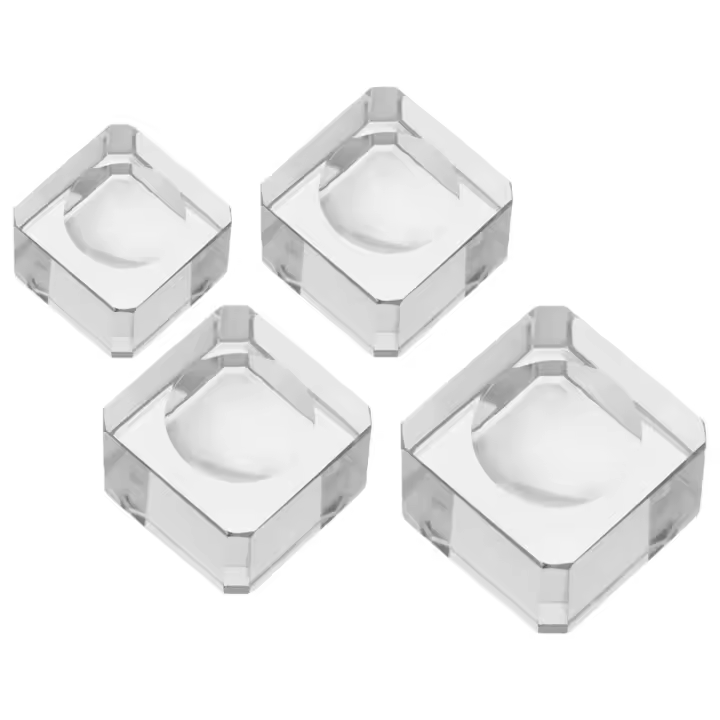 Soporte de cristal transparente para decoración del hogar, Base de esfera de cristal, 4 piezas - 1