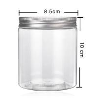 Tarro de plástico transparente de boca ancha, tarro vacío con tapas, contenedores de alimentos cosméticos, olla de muestra de crema facial, latas de paquete de galletas de caramelo, 6 piezas - details 1