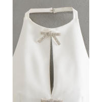 BUNO-Top de verano para mujer, joyería con lazo, decoración, cuello colgante, Top sin mangas, bonito Top con tirantes para mujer 2025 - details 5