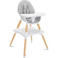 Silla de Comedor para Bebé de 6 Meses a 3 Años - Carga Máxima 15 kg - Trona o Silla 2 en 1 + Mesa - Bandeja Regulable - Gris - details 2
