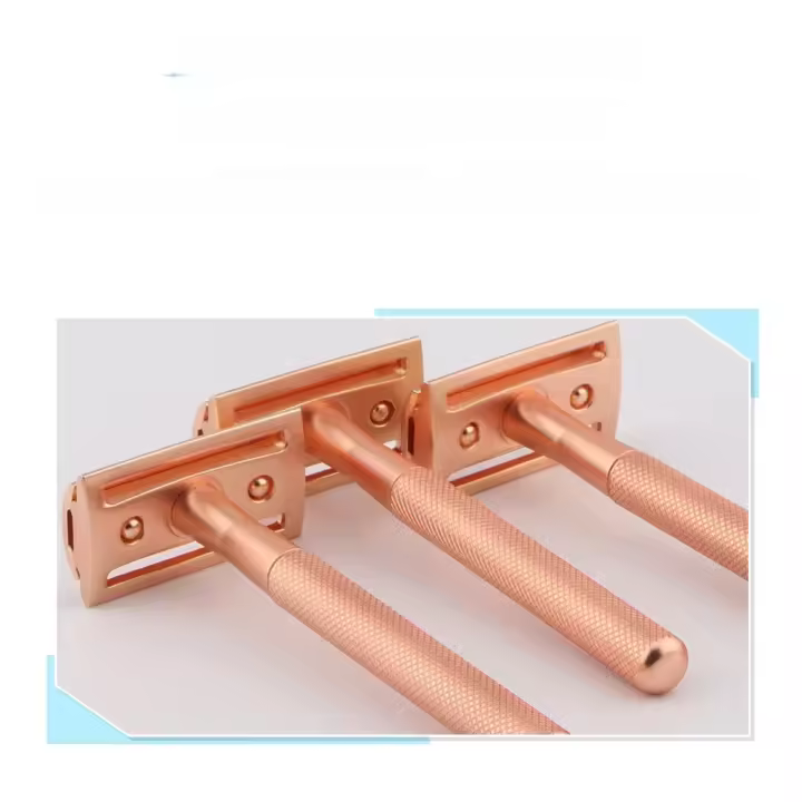 Afeitadora Manual Clásica Con 10 Hojas De Afeitar Acero De Aluminio Cuchillo De Seguridad Para Hombres Y Eliminación De Vello En Mujeres Herramienta De Afeitar - 1