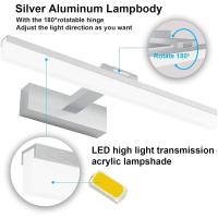 Lámpara LED de 32W Lámpara de espejo Aplique Blanco Frio 6000K Luz natural para Espejo Muebles de Maquillaje Aparato Montado en la Pared, Negro, 120CM - details 89