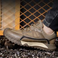Zapatos de seguridad para exteriores para hombre, botas de trabajo con punta de acero, antideslizantes, antigolpes, resistentes a impactos y perforaciones, calzado multifuncional de moda de alta calidad para caza, senderismo, uso diario e informal - details 2