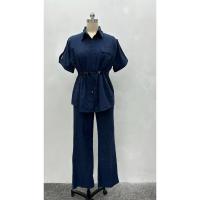 Novedad de verano, moda informal para mujer, conjunto de dos piezas con bolsillo y cordón estilo Cargo, ropa de mujer - details 5