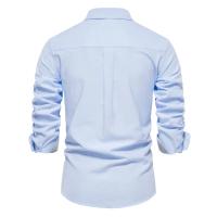 día del padre Camisas ajustadas de calidad de marca para hombres Camisa Oxford de algodón de otoño para hombres Camisas de manga larga con botones para hombres Camisas de negocios casuales - details 12