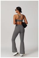 Conjunto de Yoga Ajustado de Cuidado de Belleza de Espalda Cruzada Traje de Fitness de Cintura Alta y Levantamiento de Caderas Conjunto de Nylon con Sujetador y Pantalones - details 18