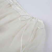 BUNO-Falda plisada de malla transparente y2k, minifaldas acampanadas de cintura baja con cordones estéticos, trajes de coqueta Fairycore elegantes para mujer - details 7