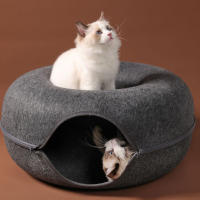 Cama Suave para Mascotas Premium de Algodón Cueva Semi-Abierta para Gatos Interiores No deforma - details 7