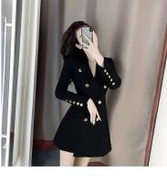 Vestidos De Mujer otoño nuevo Vestido De traje De negocios negro para Mujer Vestido De Mujer - details 2