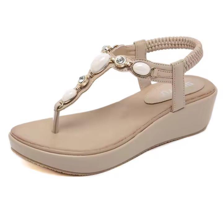 Sandalias de tacón de cuña de verano para mujer - 1