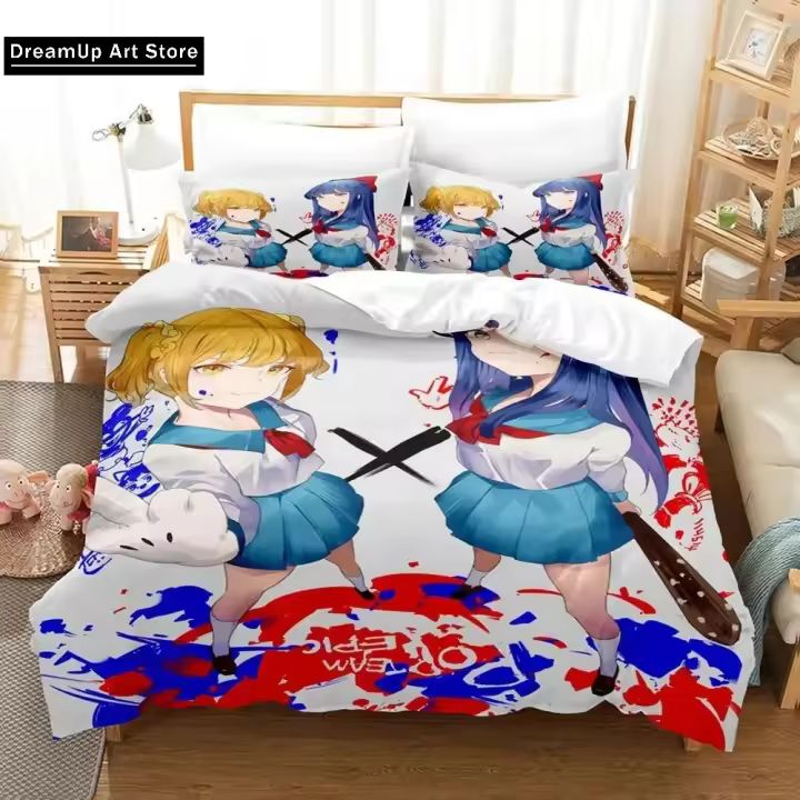 Conjunto de Cama Poputepipikku Anime Tamaño Compacto para Chicos y Chicas - 1