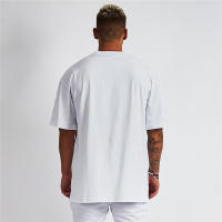 Camiseta de entrenamiento de manga corta para hombres Muscleguys Fitness Suelto Estilo casual para verano Material de poliéster - details 4
