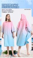 Poncho con capucha de secado rápido, traje de neopreno para surf, equipo de natación, bata de playa absorbente de secado rápido para adultos, estilo con cremallera - details 1