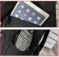 Mochila escolar de nylon impermeable de alta capacidad, simple y sólida, con cremallera Mahua, mochilas de alta calidad, bolsas - details 6