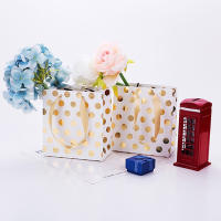 Bolsas de regalo pequeñas con asas de cinta, Mini bolsa de regalo dorada, para cumpleaños, bodas, navidad, vacaciones, graduación, bebé - details 3