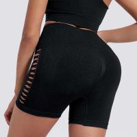 Chrleisure - Pantalones cortos de color liso para mujer, calcetines deportivos con realce de cadera, transpirables, ajustados, ropa deportiva - details 2