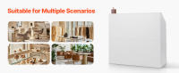 SucceBuy Mostrador de recepción de 46,46 pulgadas, mesa de mostrador frontal rectangular, mostrador de caja de oficina y venta al por menor, para vestíbulo, salón de belleza, blanco - details 5