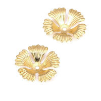 Tapas de cuentas de flores de latón de color no chapado, suministros de joyería Diy de alta calidad, collar, pendientes, accesorios para mujer - details 27
