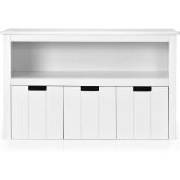 Armario para Juguetes con 3 Cajones con Ruedas, Estantería Infantil de Madera, Mueble de Almacenamiento con Estante Abierto, Contenedor para Habitación Infantil, Oficina - details 6