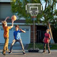 Canasta de Baloncesto para Exteriores/Interiores Altura Ajustable 182-213 cm Canasta Portátil con Ruedas con Base de Plomo para Niños y Adultos Negro/Blanco - details 1